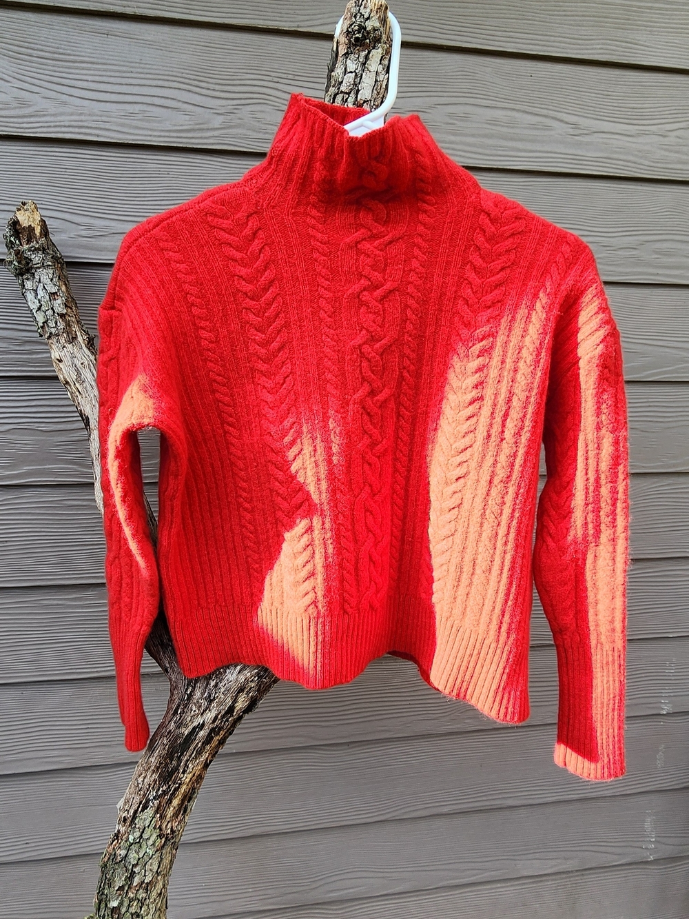 Ralph Lauren Red 90% Lana, 10% Cashmere Blend Sweater